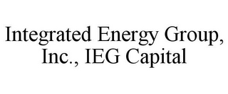 INTEGRATED ENERGY GROUP, INC., IEG CAPITAL