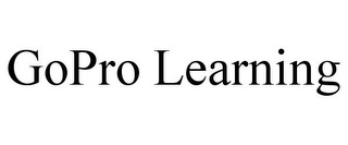 GOPRO LEARNING