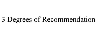 3 DEGREES OF RECOMMENDATION