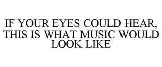 IF YOUR EYES COULD HEAR, THIS IS WHAT MUSIC WOULD LOOK LIKE