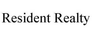 RESIDENT REALTY