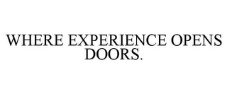 WHERE EXPERIENCE OPENS DOORS.