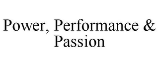 POWER, PERFORMANCE & PASSION