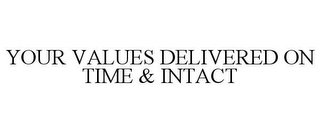 YOUR VALUES DELIVERED ON TIME & INTACT