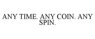 ANY TIME. ANY COIN. ANY SPIN.