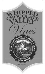 WHIPPED CHOCOLATE VALLEY VINES FINE CHOCOLATE, WHIPPED CREAM & RED WINE 14% ALC/VOL