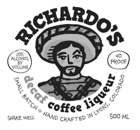 RICHARDO'S - DECAF COFFEE LIQUEUR