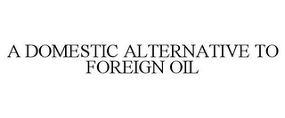 A DOMESTIC ALTERNATIVE TO FOREIGN OIL