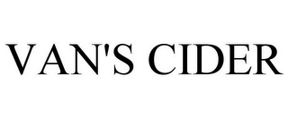 VAN'S CIDER