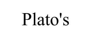 PLATO'S