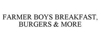 FARMER BOYS BREAKFAST, BURGERS & MORE