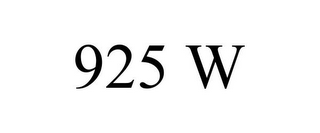925 W