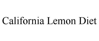 CALIFORNIA LEMON DIET