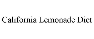 CALIFORNIA LEMONADE DIET