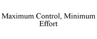 MAXIMUM CONTROL, MINIMUM EFFORT