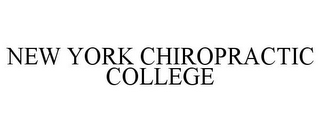 NEW YORK CHIROPRACTIC COLLEGE