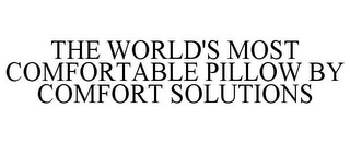 THE WORLD'S MOST COMFORTABLE PILLOW BY COMFORT SOLUTIONS