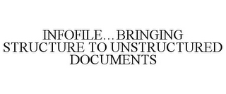 INFOFILE...BRINGING STRUCTURE TO UNSTRUCTURED DOCUMENTS