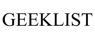 GEEKLIST