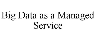 BIG DATA AS A MANAGED SERVICE