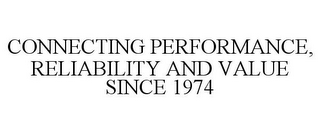 CONNECTING PERFORMANCE, RELIABILITY ANDVALUE SINCE 1974