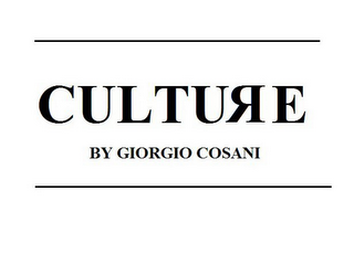 CULTURE BY GIORGIO COSANI