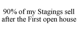 90% OF MY STAGINGS SELL AFTER THE FIRST OPEN HOUSE