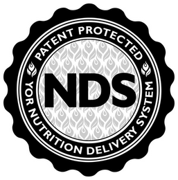 NDS PATENT PROTECTED YOR NUTRITION DELIVERY SYSTEM