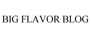 BIG FLAVOR BLOG