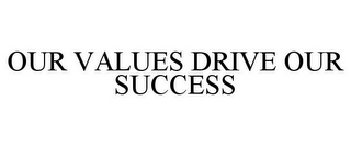 OUR VALUES DRIVE OUR SUCCESS