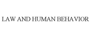 LAW AND HUMAN BEHAVIOR