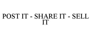 POST IT - SHARE IT - SELL IT