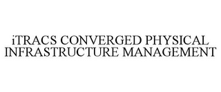 ITRACS CONVERGED PHYSICAL INFRASTRUCTURE MANAGEMENT