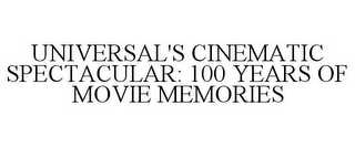 UNIVERSAL'S CINEMATIC SPECTACULAR: 100 YEARS OF MOVIE MEMORIES
