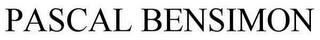 PASCAL BENSIMON