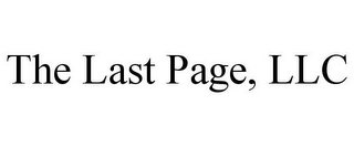 THE LAST PAGE, LLC