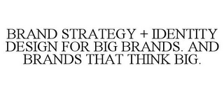 BRAND STRATEGY + IDENTITY DESIGN FOR BIG BRANDS. AND BRANDS THAT THINK BIG.