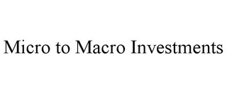 MICRO TO MACRO INVESTMENTS