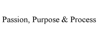 PASSION, PURPOSE & PROCESS
