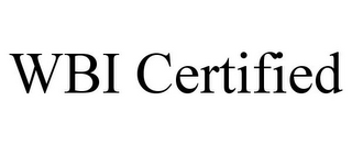 WBI CERTIFIED