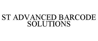 ST ADVANCED BARCODE SOLUTIONS