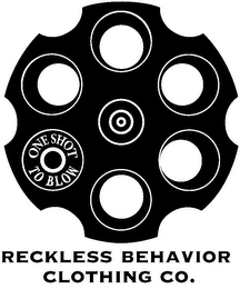 ONE SHOT TO BLOW RECKLESS BEHAVIOR CLOTHING CO.