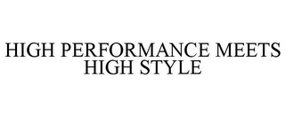 HIGH PERFORMANCE MEETS HIGH STYLE