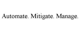 AUTOMATE. MITIGATE. MANAGE.