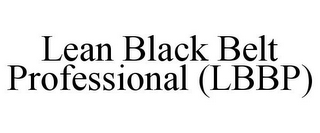 LEAN BLACK BELT PROFESSIONAL (LBBP)