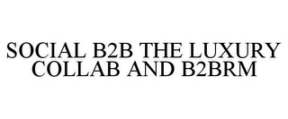 SOCIAL B2B THE LUXURY COLLAB AND B2BRM