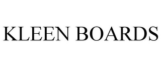 KLEEN BOARDS