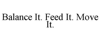 BALANCE IT. FEED IT. MOVE IT.