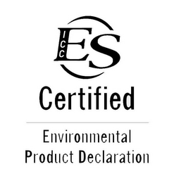 ICC ES CERTIFIED ENVIRONMENTAL PRODUCT DECLARATION