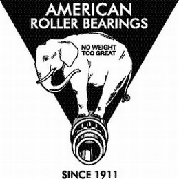 AMERICAN ROLLER BEARINGS NO WEIGHT TOO GREAT SINCE 1911